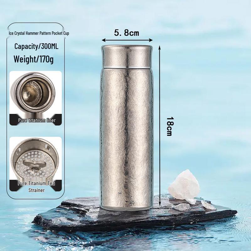 Premium Insulated Pure Titanium Tea Cup – Portable, Engraved, Customizable Gift