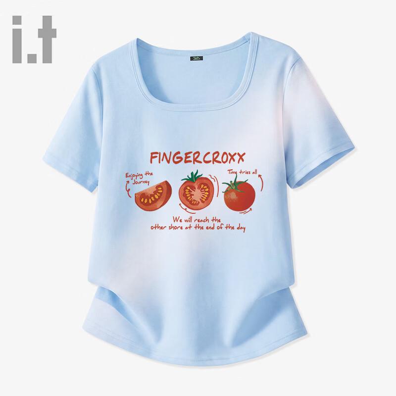 Женская облегающая футболка Fingercroxx с принтом и квадратным вырезом S