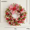 Christmas Wreath With Led Fairy Light Door Hanging Garland Pine For Home Decorations Xmas Party Supplies Happy New Year