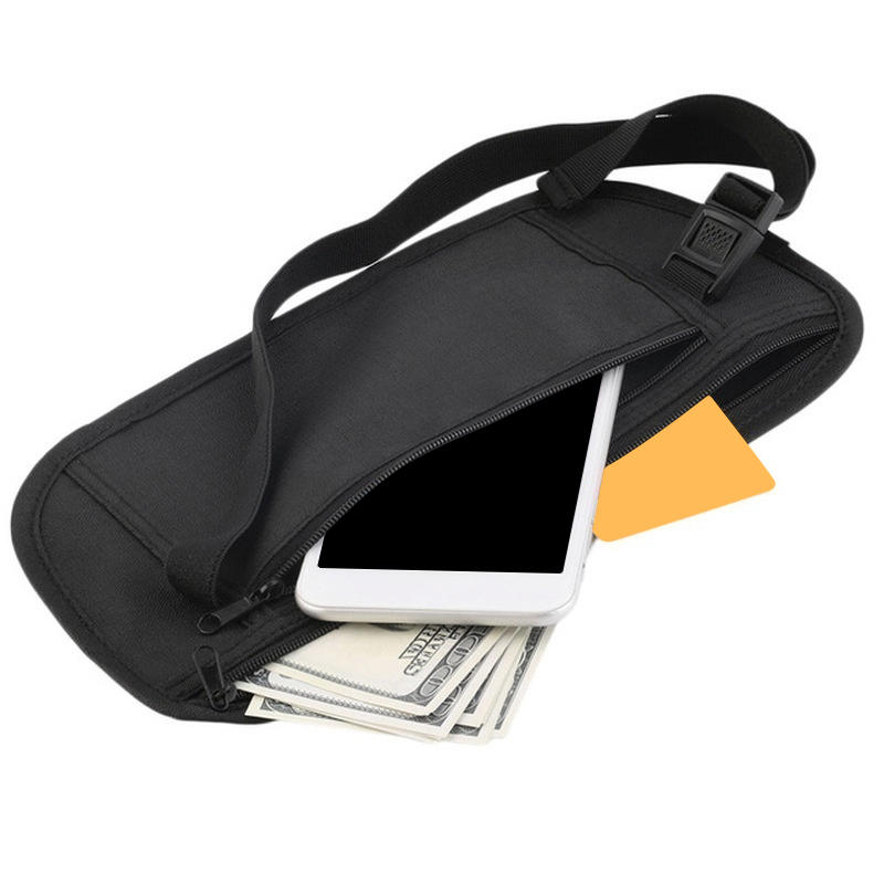 Bauchtasche Unsichtbare Reisebauchtaschen Beutel für Reisepass Geldgürteltasche Versteckte Sicherheitsgeldbörse Geschenk Reisetasche Brusttasche Geld
