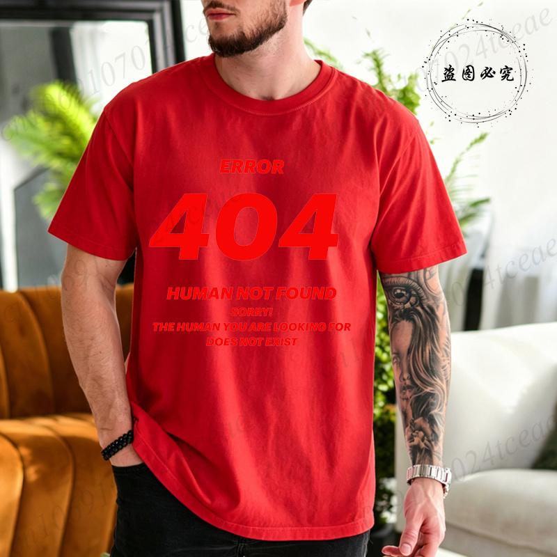 Errore 404 Huunisex Non Trovato Stampa Maglietta Per Unisex Manica Corta Tee Divertente Programmatore Geek Estate Casual Maglietta Top Unisex Unisex Regalo