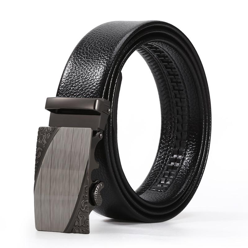 Leopard Automatic Button Head Men'S Dress Belt Men'S Green Business Casual Pants Belt