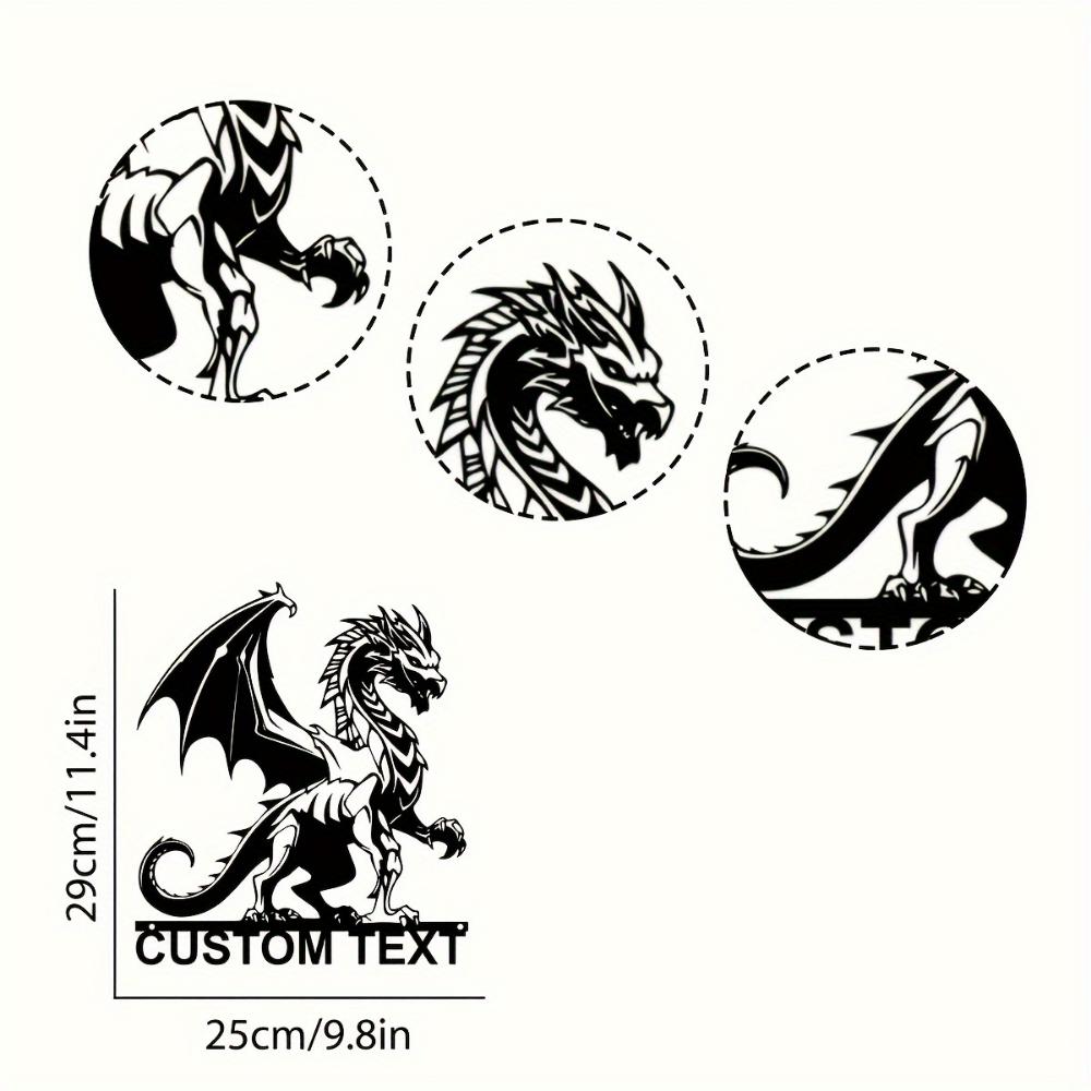 Customizable Dragon Metal Wall Art Classic Style Home Decor Gift