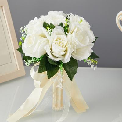 Artificial Rose Bouquets for Bride Soft Artificial Rose Bridal Bouquets Beautiful Flower Arrangement for Weddings Top Sale