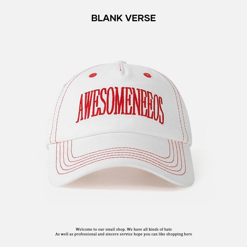 

New splicing contrasting color stitching letter embroidery soft top baseball cap women s spring and summer outdoor sports cap tide Adjustable