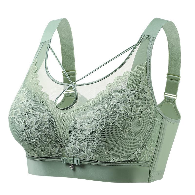 Adjustable bra, no magnetic, no steel ring, gather comfortably, anti-light, large size, full cup, double breasts
