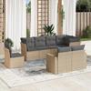 VidaXL Garden Lounge Set with Cushions 8 Pcs Beige Braided Resin 3219229