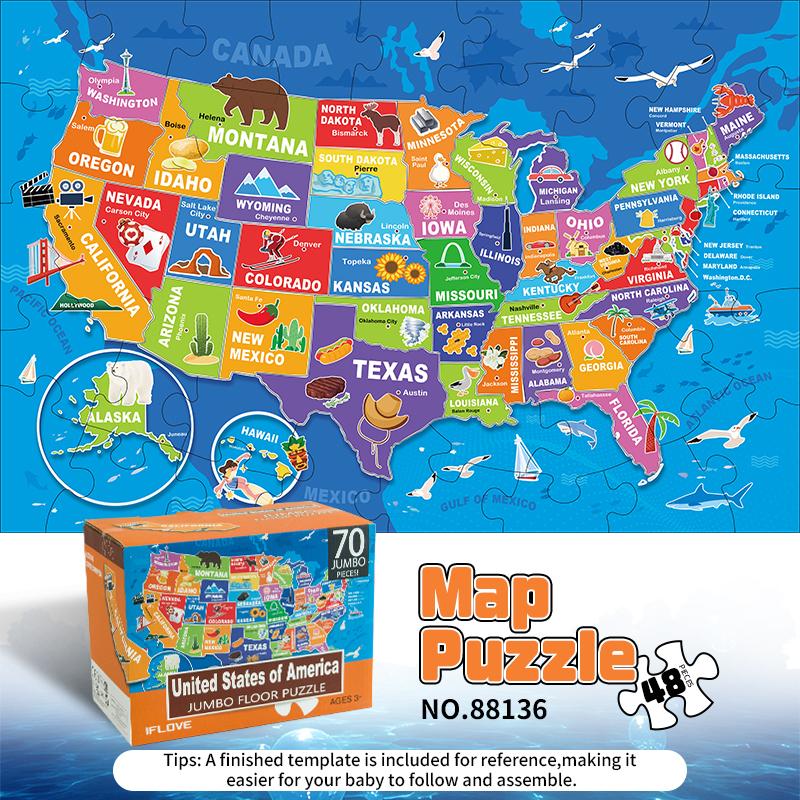 Customized Children s Educational Jigsaw Puzzles World Map Jigsaw Puzzles Learning Geographical Knowledge National Map Toys  50