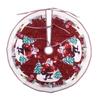 Cute Santa Snowman Printed Christmas Tree Skirt Mat Farmhouse Tree Skirts Indoor Ourdoor Merry Christmas Holiday Party Decor