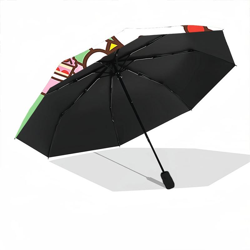1pc Hello Kitty Picnic with Auto Open Close Umbrella, Portable Folding Design, 8-Bone Iron Frame, Outdoor Umbrella, Ideal Gift for Fans, Travelers, Da