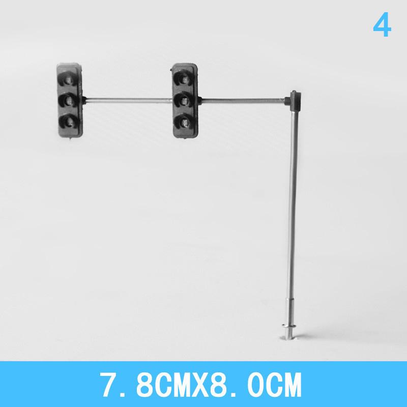 Масштаб 1/100 Светодиодный свет Модель светофора Городского движения Здание Аксессуары для песочного стола A4