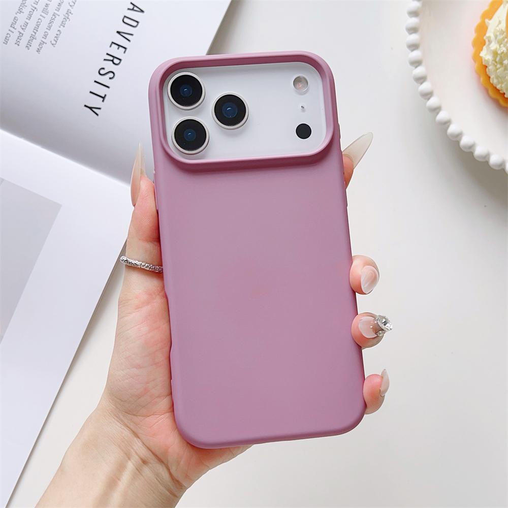 Matte Candy Phone Case for iPhone 17 Air 16 16E 15 Pro Max Liquid Silicone Shockproof Protection Skin Feeling Solid Cover
