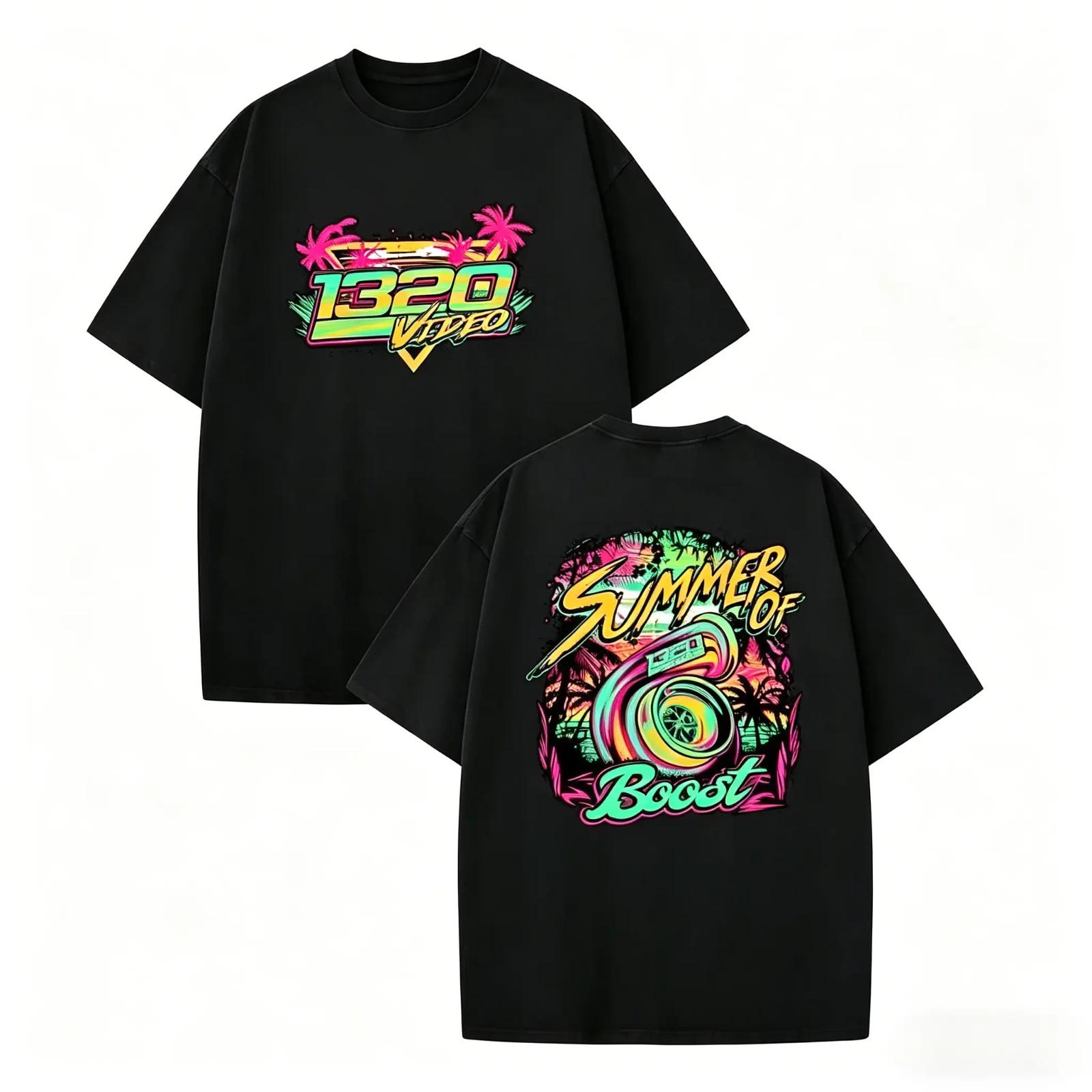 1320 Video Acceleration Summer Racing Theme Neon Turbo Pattern Perfect Unisex T-Shirt S