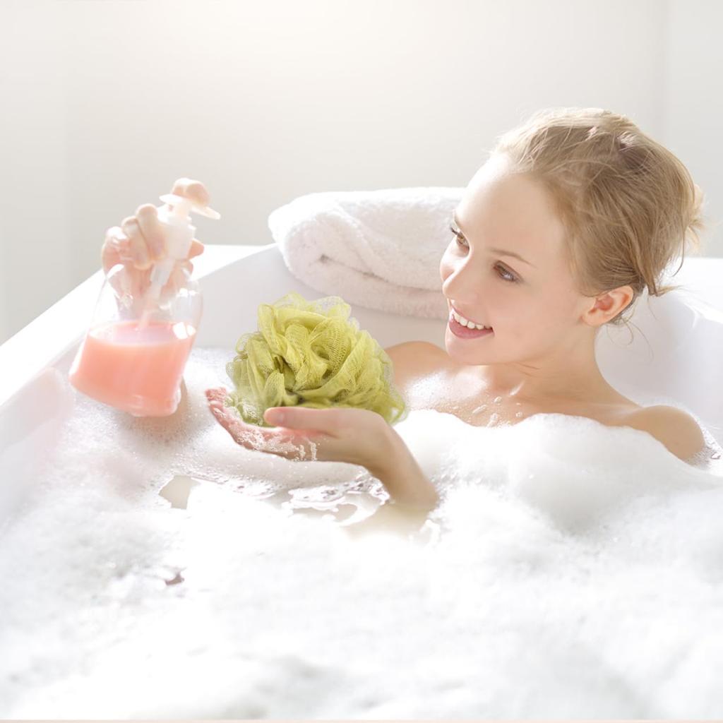 NUOLUX Body Wash Body Bath Foaming Super Gentle On the Flower Soap Can Also Be Used To Wash Your Bathroom Set of 5 Ball, Sponge, Net, Fluffy,