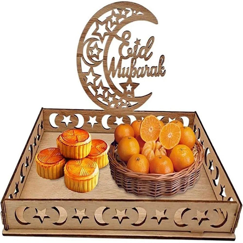 Star Eid Mubarak Cake Display Ramadan Home Decoration Party Supplies Food Tray Ornament Food Holder