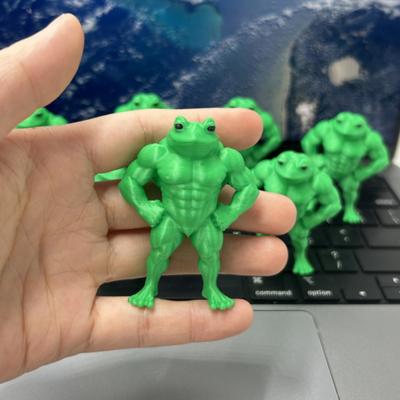 1/2/3/4/5 Stück 3D-gedruckte Muskel-Frosch-Statue PLA Grüne Frosch-Figur Heim-Büro-Schreibtischdekoration Ornament Geschenk für Fitness-Enthusiasten