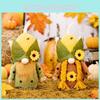 Creative Thanksgiving Decorations Adorable Corn Head Gnome Doll For Harvest Season