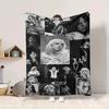 1Pc Billie Eilish Collage Blanket Soft And Comfortable Casual Warm Camping Travel Christmas Halloween Xmas Gift M924423