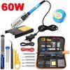 60W Soldering Iron Kit Electronics Welding Irons Solder Tools Adjustable Temp 220V 110V Solder Station Desoldering Pump