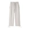 Men's Hong Kong Style Ice Silk Cargo Pants - Summer 2025, Thin, Quick-Drying, Side Zipper, Mesh Casual Pants.