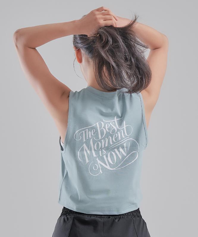 Mokeumo Mocmo Sorona Now Crop Sleeveless T-Shirt