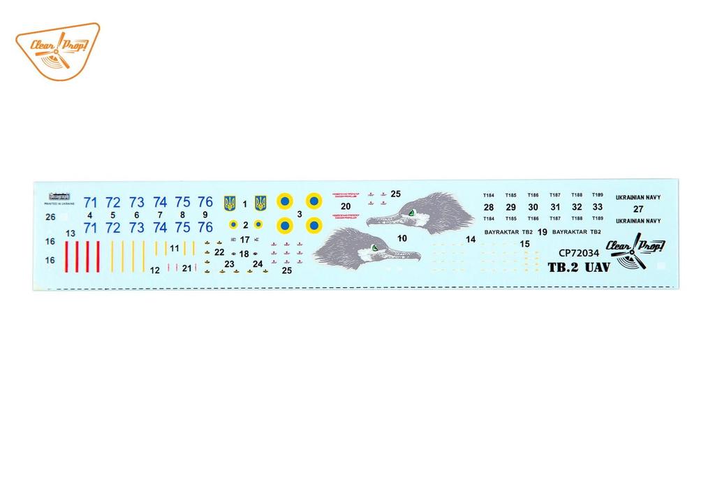 Clear Prop! 1/72 Ukrainian TB2 Bayraktar Unmanned Aerial Vehicle Plastic Model CPU72034