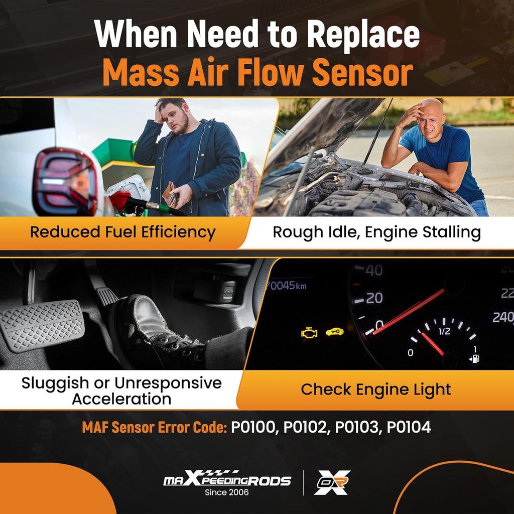 maXpeedingrods Mass Air Flow Sensor Meter for BMW 128i 2008-2013 328i 2007-2013 528i 2008-2010 X3 2007-2010 X5 2007-2008, 5WK97508 13627551638