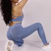 Longchan Women's Cross-Back Sports Bra & High-Waisted Yoga Pants Set