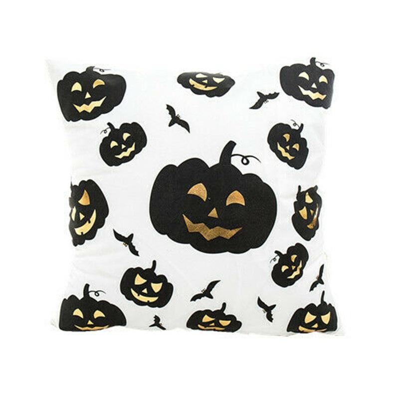 Halloween Sofa Waist Cushion Cover Polyester Throw Pillow Case 45 X 45 Cm Festival Party Home Seat Decoration