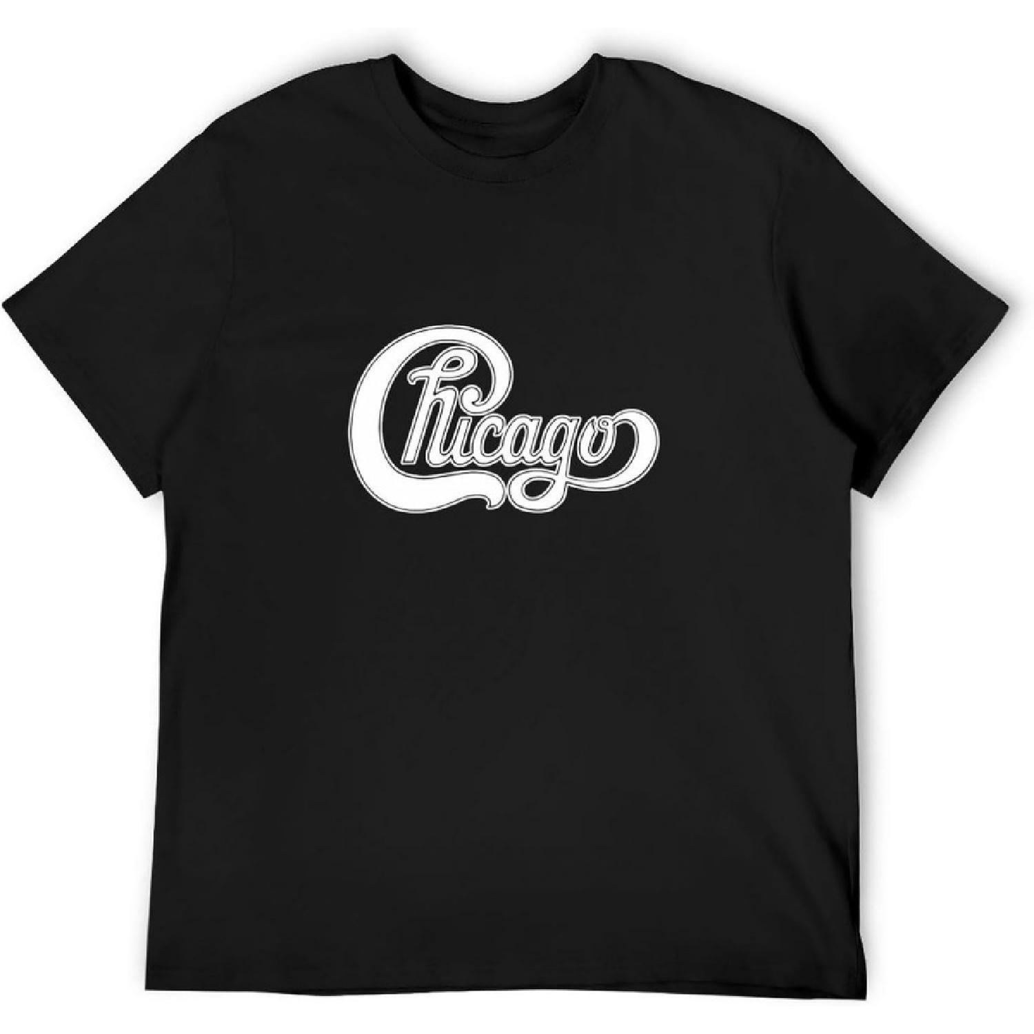 

NIU+ Gnn New Chicago Band Classic Logo Concert Tour Mens Black Tshirt Black XXXXXL чорний