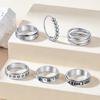 Women's Star & Moon Rotatable Decompression Ring Set - Stainless Steel Jewelry for Couples & Weddings