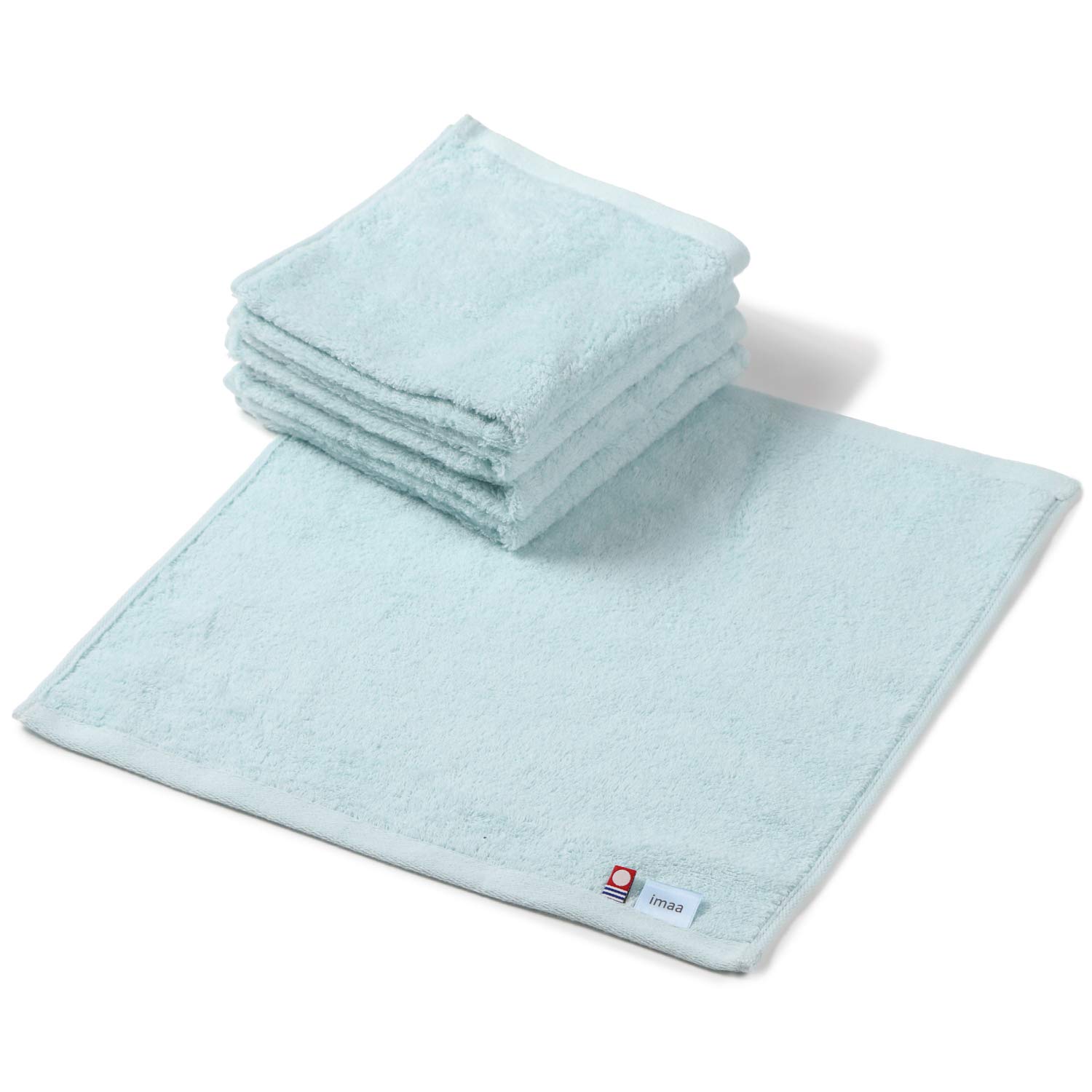 

imaa Imabari Certified Hand Made in Blue Towels, 5-Piece Set, Hotaka, Thin, Absorbent, Quick-Drying, Japan,