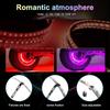 Symphony LED Car Hub Lamp Double Sided APP Remote Sound Control Waterproof Neon Wheel Ring 12V Auto Decorative Atmosphere Light