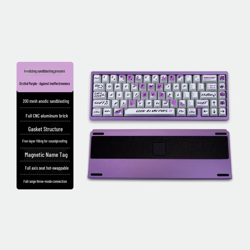 Aluminum RGB 65% Mechanical Keyboard: Bluetooth, Wired & Wireless, Three-Mode, Gasket Structure