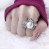 Trendy White Pearl Cubic Zirconia Rings for Women Gorgeous  Sterling   Silver Wedding Bands Accessories  Drop Shipping