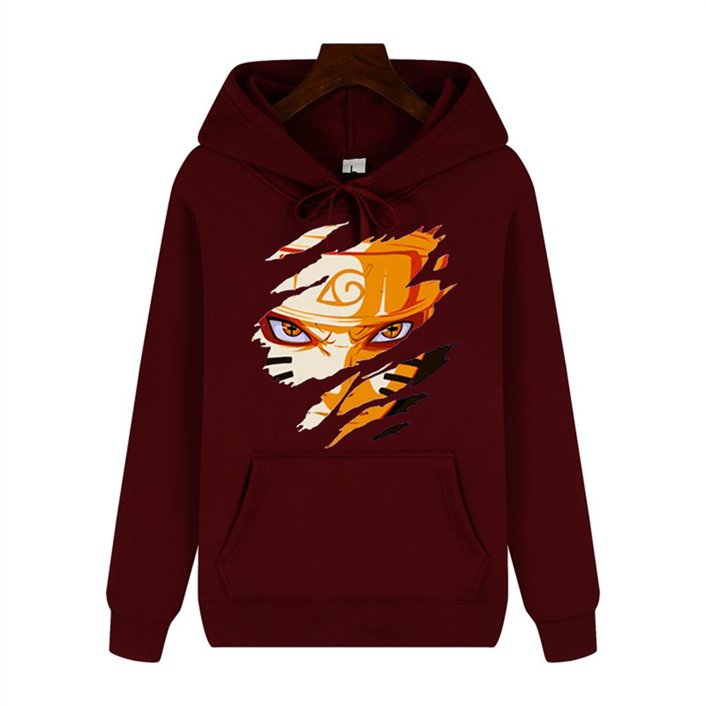 Naruto Graffiti printed Autumn/Winter Clothing for Men high-end quality thickened warm loose comfortable hoodie Harajuku