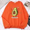 Casual Trend Women Pullovers Avocado Exercise And Rotation Printing Hoodies Soft Sweatshirt Loose Warm Female Clothes