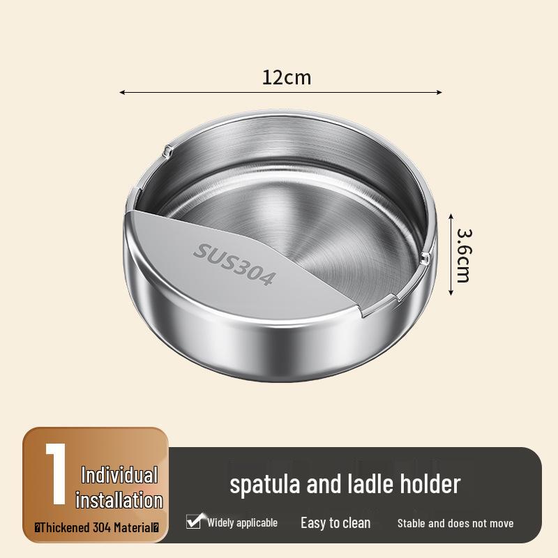 Stainless Steel Kitchen Utensil and Pot Lid Holder with Tray