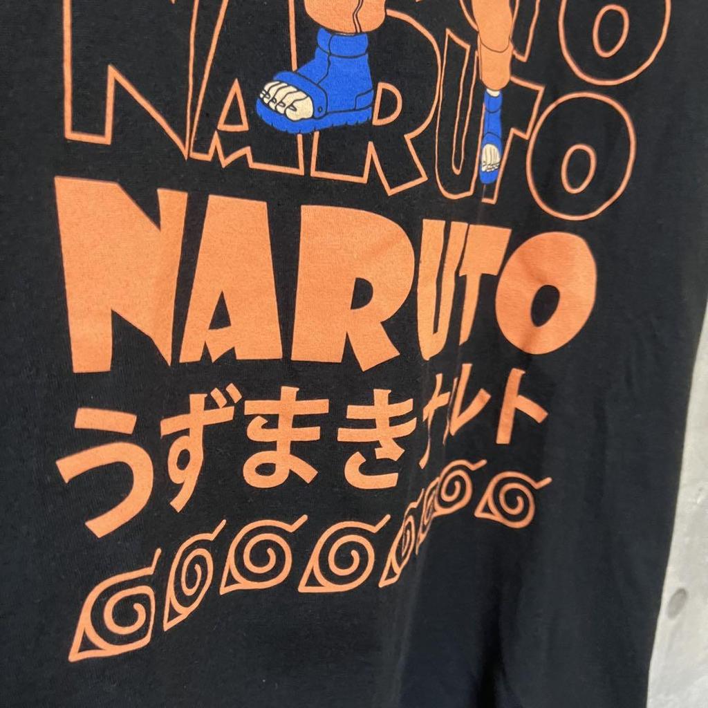 [USED] Naruto Uzumaki T-shirt, Size XL, Black, Men's Anime
