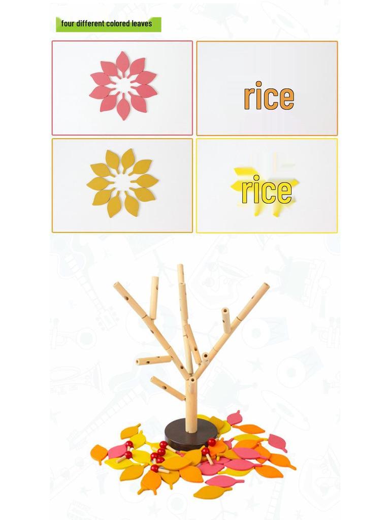 Multi-Color Wooden Snowflake Building Blocks: Educational Hands-On Toys for Children