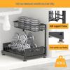 Double-Layer Pull-Out Spice & Storage Rack for Kitchen and Bathroom