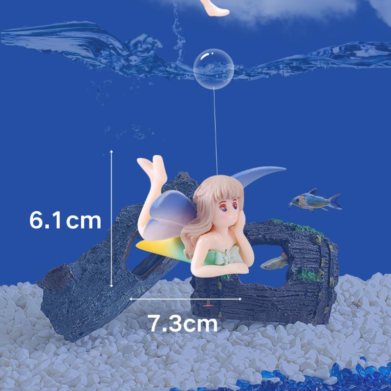 

Мультяшный Декор для Аквариумов Мини Дайвер Имитация Плавающей Русалки Украшение для Аквариума Подвеска Кики Аксессуары для Аквариума A2