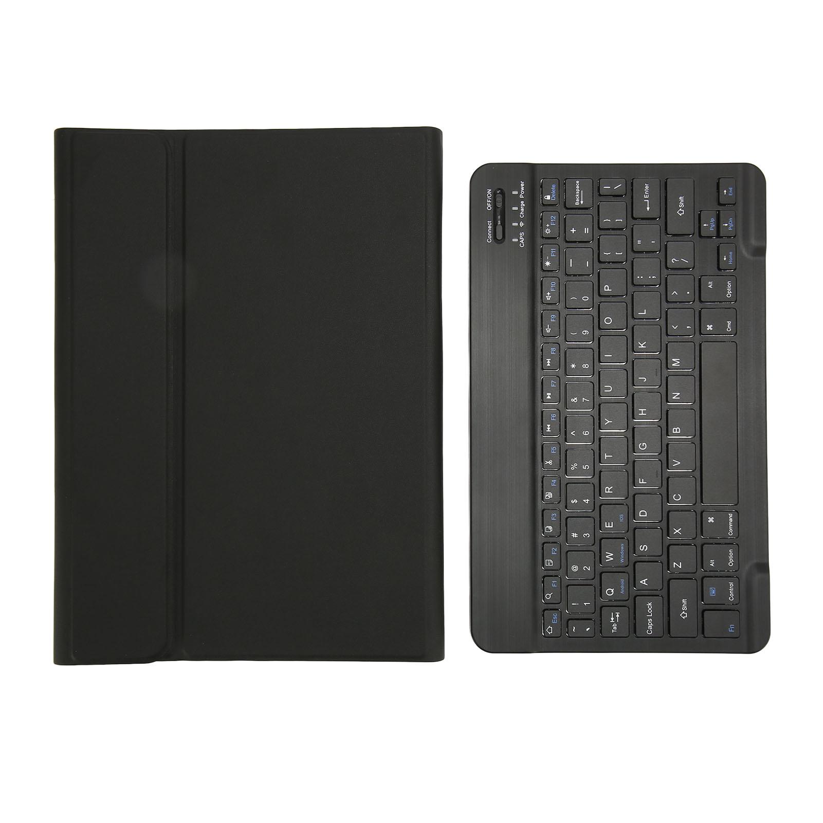 

Клавиатура для планшета BT-подключение ПУ кожа Точные вырезы Водонепроницаемая Беспроводная клавиатура для Tab S9 чёрный