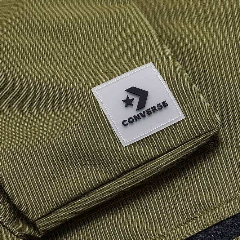 Converse Down Jackets Men's Olive Green Stand Collar Moderate 10025251-A02