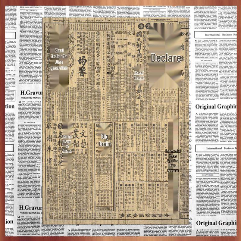 Large Old Shanghai Decorative Retro Poster – Nostalgic Kraft Paper Mural