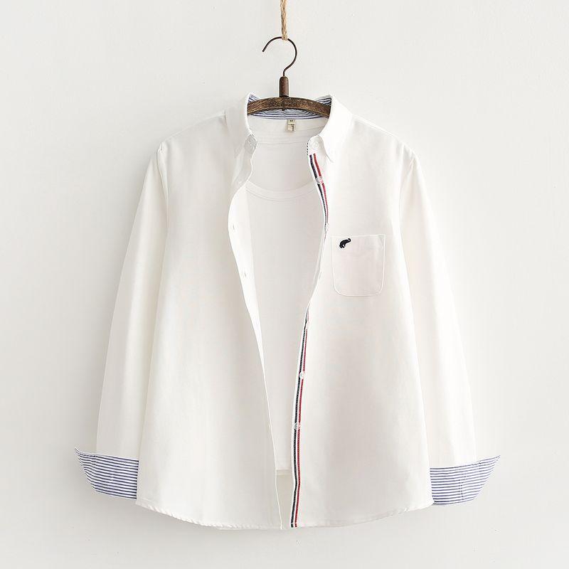 

Student Oxford Long Sleeves Slim-Fit Base Shirt Artsy White XL