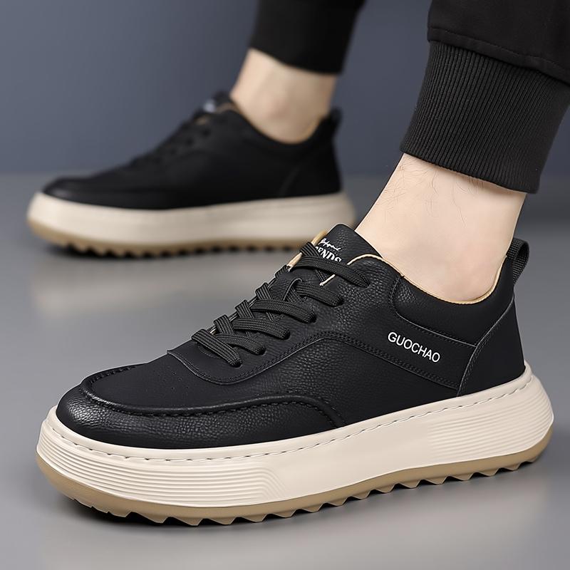 Mode Hohe Qualität Herren Schnür-Sneakers Bequem Atmungsaktiv Herren Flats Leder Herren Freizeitschuhe Business Casual Fahrschuhe