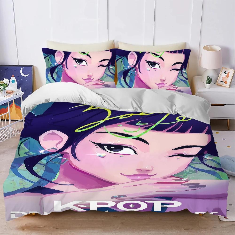 Movie D-Demon H-Hunters Duvet Cover Set Soft Wash Cotton Bed Comfortable Student Dormitory Home Girl's Gift Baby Bedding