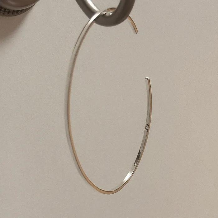 925 Silver Simple Slim Bangle Bracelet