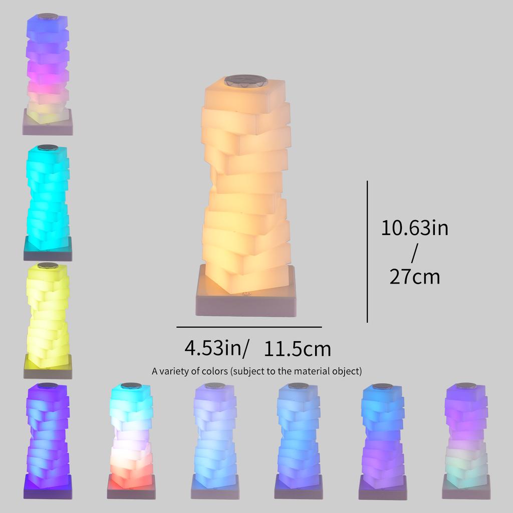 DIY Farbwechselnde Schreibtischlampe RGB 16 Farben LED-Lampe Schlafzimmer Nachttisch Dekoration Lampe Touch-Schalter Mehrstufiges Licht